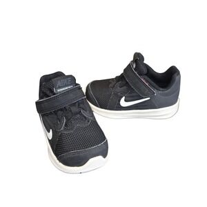 Nike Downshifter 8 Shoes Toddler Boys 5C Black Mesh Hook & Loop Running Sneakers